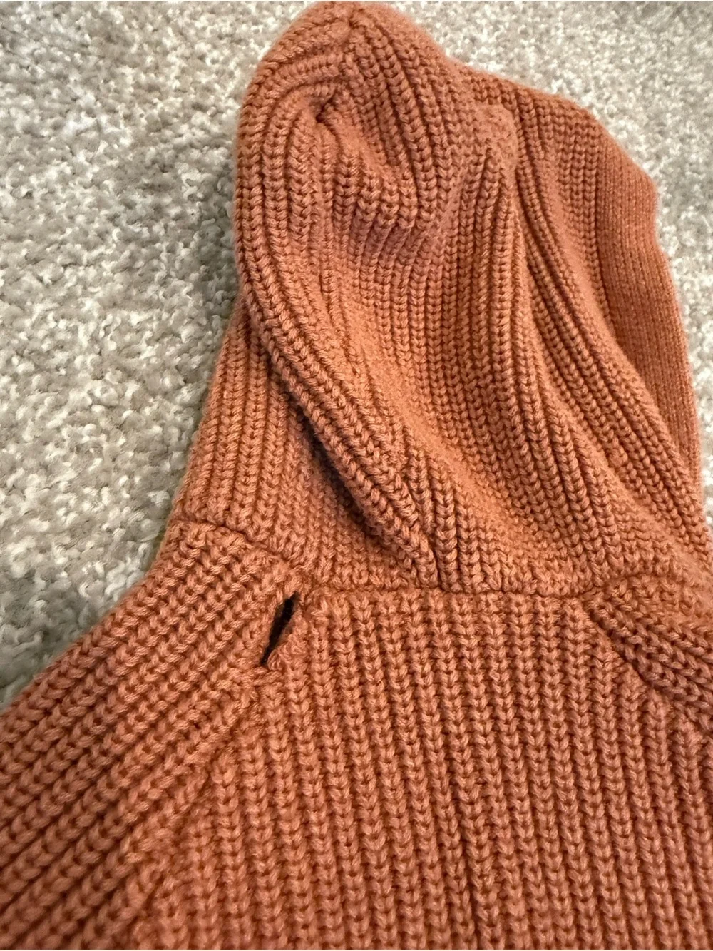Jamie Kay Rust Knit Hooded One-Piece